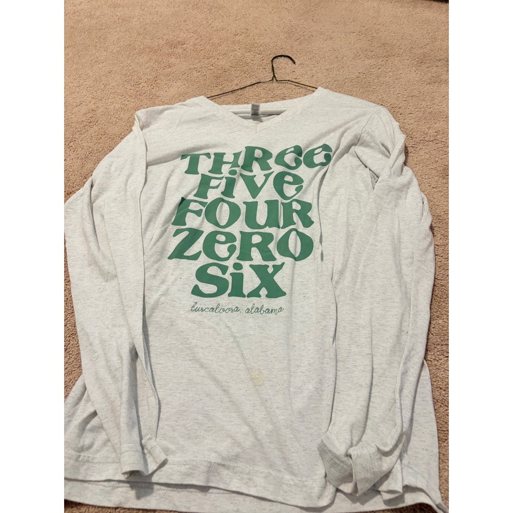 BELLA & CANVAS Tuscaloosa Alabama 35406 Graphic Long Sleeve V-Neck T-Shirt L